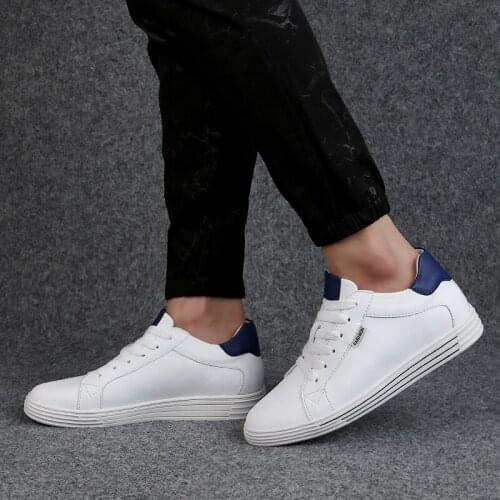 Fashion Men Off White Shoes Men Soft Genuine Leather Comfortable Casual Walking Sneakers Men Lightweigh Man Footwear Sneakers