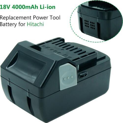 18V 4000mAh Lithium Ion Rechargeable Battery for Hitachi BSL1830 BSL1840 BSL1815X DS18DSAL CL18DSL DV18DSL Cordless Drills