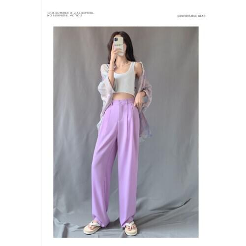 A289-Summer trendy one button skinny pants wide leg pants
