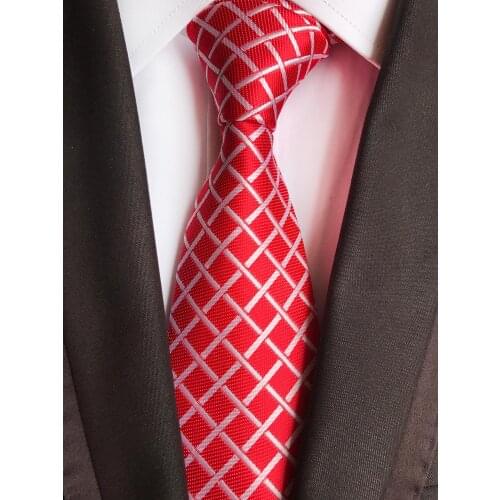 8cm Men Plaids Ties Businessmen Lattice Pattern Necktie