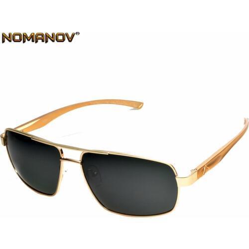 AL-MG Alloy Fashion Men Women Gold Polarized Sunglasses Polarized Sun Glasses Custom Made Myopia Minus Prescription Lens -1 To-6