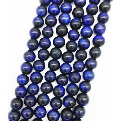 Natural blue tiger eye stone IDY jewelry accessories scattered beads semi-finished products beads bead