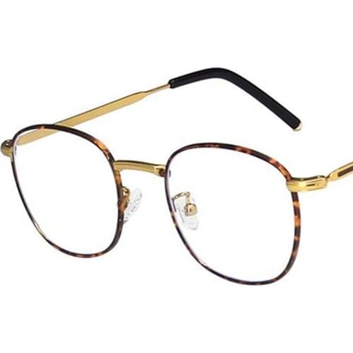 NEW Korean Anti-Blue Glasses Unisex Oval Optical Eyeglasses Simplicity Spectacles Alloy Frames Eyewear