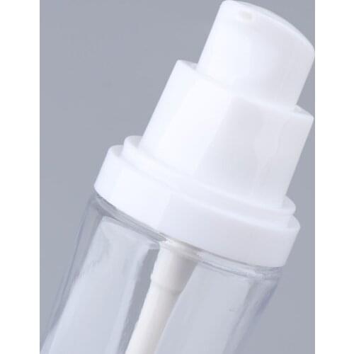 Essentials 3 Pack of Refillable 1.35Oz Cosmetic Bottles with Hand Press Pump