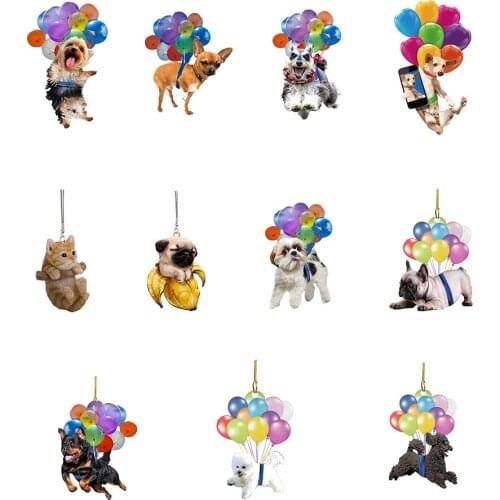 Car Pendant Rearview Mirror Hanging Ornament Interior Animal Flying Rear View Decoration Bag Keychain Decor Holiday Gifts