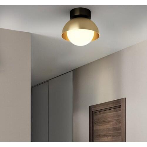 All Copper Creative Nordic Ceiling Lamp Luxury Decoration Home Corridor Lamp LED Hall Lamp Modern Minimalist Balcony Lamp