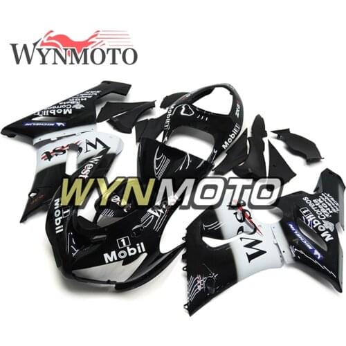 Complete Fairings For Kawasaki ZX-6R 05-06 ZX6R 2005 2006 Year Injection ABS Plastics Body Kit Motorcycle White Black Hull Frame