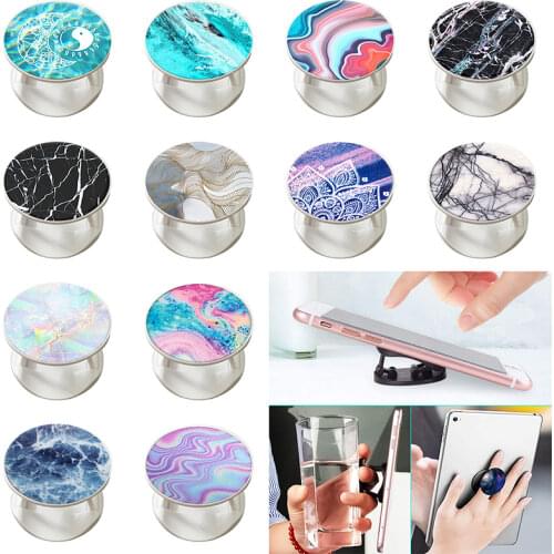Practical Round Finger Grip Mobile Phone Holder Expanding Stand Grip Pocket Socket Support Anti-Fall Foldable Mobile Universal