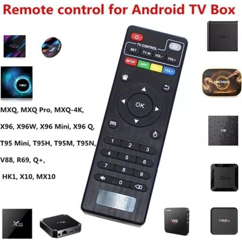 Controle remoto ir, para android tv box h96 max/hk1 rbox/mx10/m8s/ x88/x96mini controle remoto para substituição/mx/t9/t95x/t95