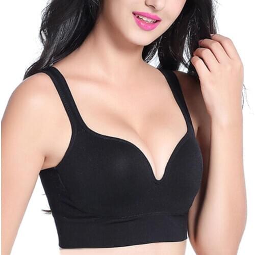 Sexy Bras For Women Push Up Seamless Bra Women Solid Color Sports Bra Wireless Padded Seamless Brassiere Bralette