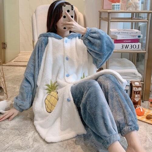 Женские флисовые пижамы SOUGEN China At AliExpress