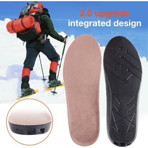 4.2V Heated Insoles With Remote Control Foot Warmer USB Rechargeable Heated Shoes Pads For Outdoor Warm Thermal Insoles Unisex