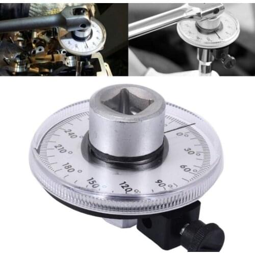 1/2'' Drive Angle Gauge Torque Wrench Meter Measurer Car Garage Tool Adjustable