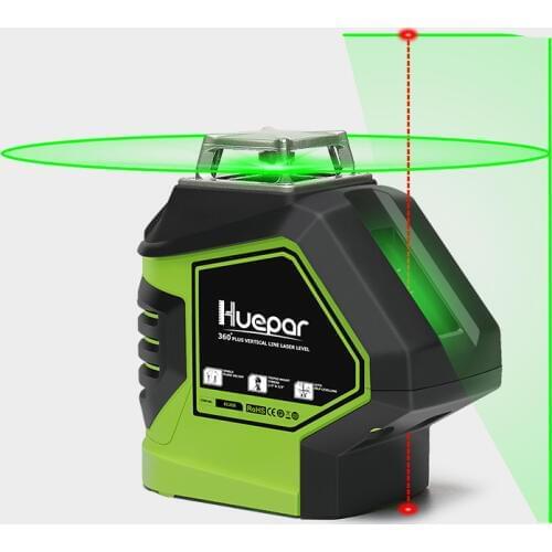 Green Light 5 Line 2 Point Laser Level Instrument High Precision Infrared Automatic Line Meter Waterproof