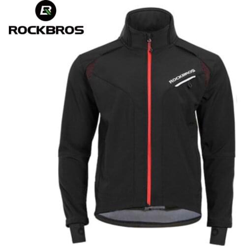ROCKBROS Cycling Jacket Winter Windproof Water Repellet Reflective Jacket Warm Mountain Bike Lengthen Cuff Men Women Jacket