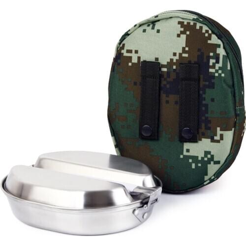 Military Outdoor Tableware Stainless Steel High-intensity Lunch Box Portable Simple Military Rice Container Canteens RC342