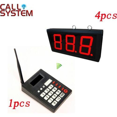 Ycall 1 keyboard with 4 display Wireless service calling system Queue management system