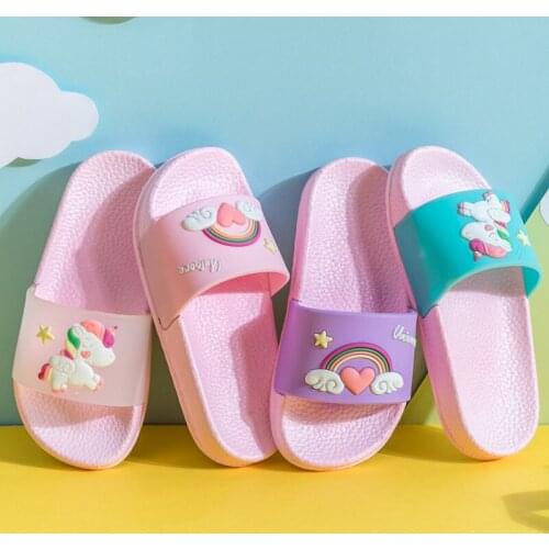 2-7 Years Fashion Shoes Girls Slippers for Kids Cute New Summer Boys Girl Beach Shoes Baby Toddler Soft Indoor Bathroom Slippers