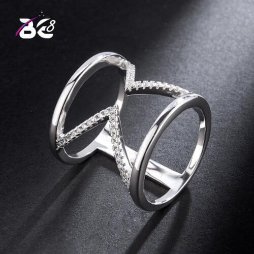 Be 8 High Quality Romantic Jewelry AAA Cubic Zirconia Geometric Shape Rings for Women Fashion Jewelry Anillos Mujer R128