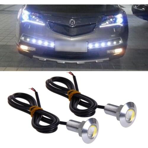 1 Pair New Headlight DC 12V 23mm Eagle Eye LED Running Light Car Auto Lamp White