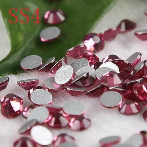 1440pcs/bag SS4 fuchsia nail design stones nail art decoration rhinestones flatback non hotfix crystal rhinestones