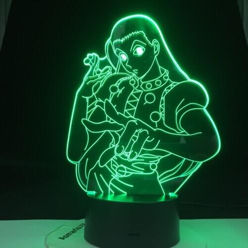 ZOLDYCK 3D LED ILLUMI ANIME LAMP HUNTER X Figure 3d Lamp Acrylic Led Night Light Bedroom Decor Light for Kid Child Birthday Gift