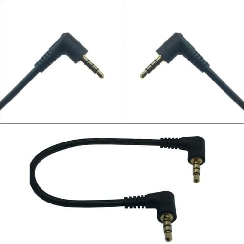 4 Pole 15cm 3.5mm Audio Cable Male To Male Record Car Aux Audio Cord Headphone Connect Cord MP3 Extension Cable