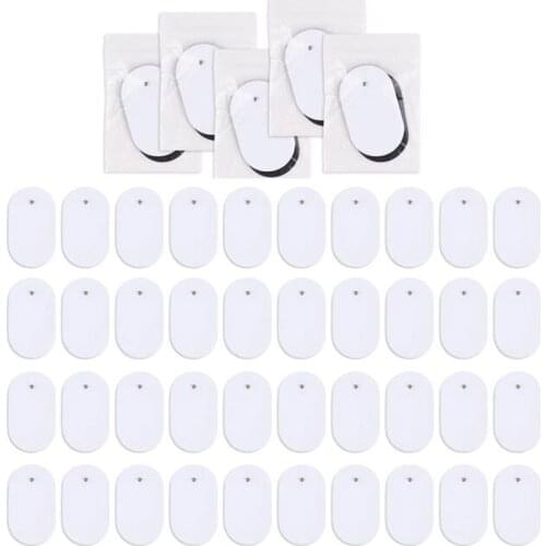 40PCS 3.3mm Plug Silicone Gel Tens Units Electrode Replacement Pads Electrode Pacthes For Mini Full Body Massagers Skin Stickers