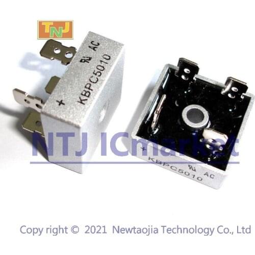 5 PCS KBPC5010 ZIP-4 50A 1000V SILICON BRIDGE RECTIFIERS