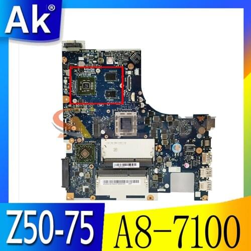 Akemy ACLU7/ACLU8 NM-A291 Motherboard For Lenovo Z50-75 G50-75M Laptop Motherboard CPU A8-7100 R6 M255DX 2G 100% Test Work