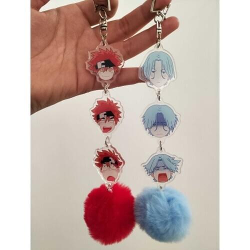 Anime SK EIGH SK8 the Infinity LANKA Cosplay Cartoon Figure Printing Plush Ball Keychain Acrylic Keyring Itabag Pendant Toy Gift
