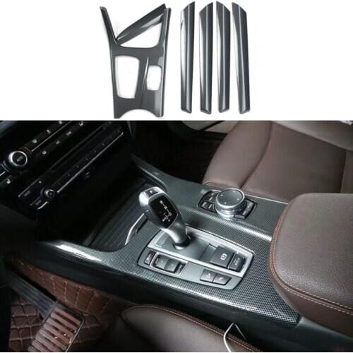 Car accessories 6PCS Carbon Fiber Color Interior Trim Kit Full Set Cover For BMW X3 F25 2011-2014 & X4 F26 2015-2017