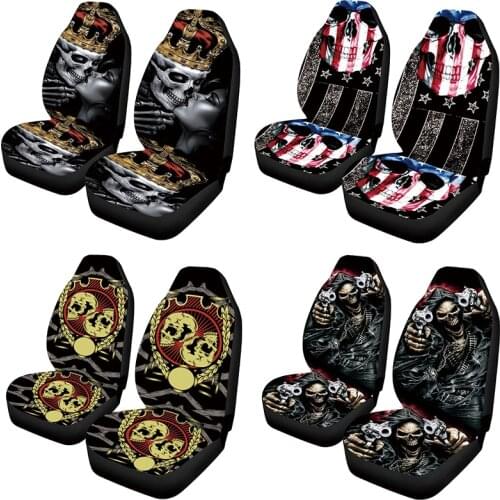 AIMAAOCar seat cover auto parts car seat front seat is suitable for most cars, SUV cars, skull head series car seat covers