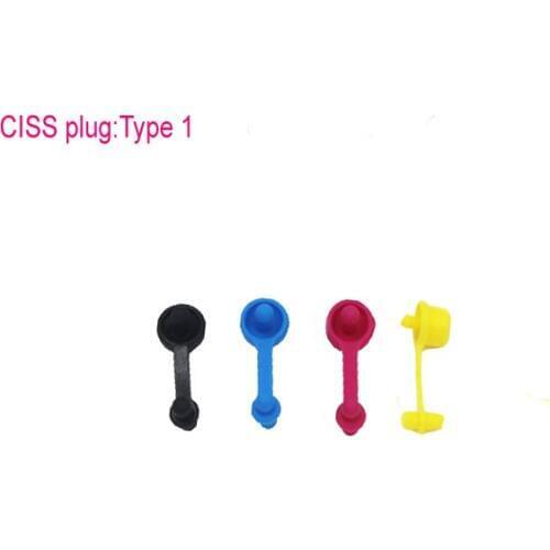 UP 500pcs 4 colors Silicon Rubber Plug Type II for CISS Ink tank cis plug wholesale