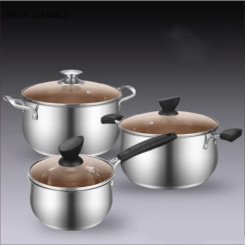 JINGDE CERAMICS Stainless Steel Pans For Cooking