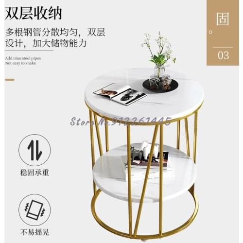 Small Tea Table Family Living Room Small Family Simple Modern Table Sofa Side Light Luxury Small Round Table Balcony Small Table