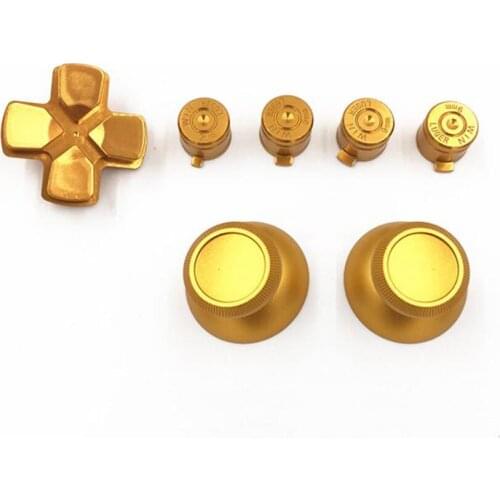 Metal Buttons Cross Key ABYX Keys Replacement Parts for Sony PS4 Game Controller