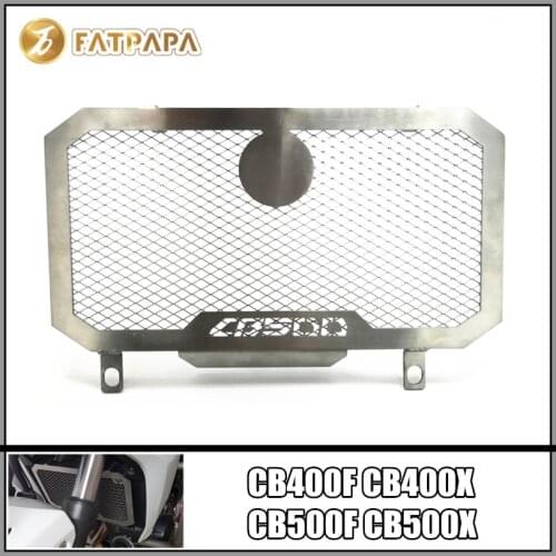 Motorcycle stainless steel cooling network radiator protection Fit For Honda CB400F CB400X CB500F CB500X silver