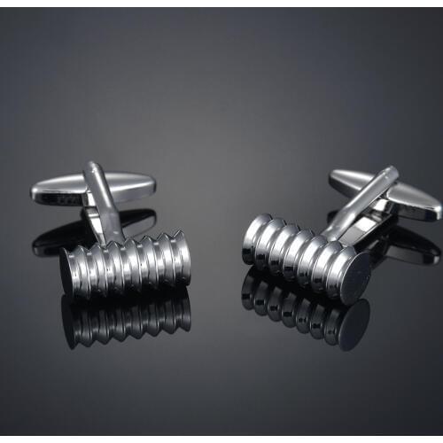 New style screw column sleeve nail mens French long sleeve shirt sleeve nail mens shirt accessories Cufflink