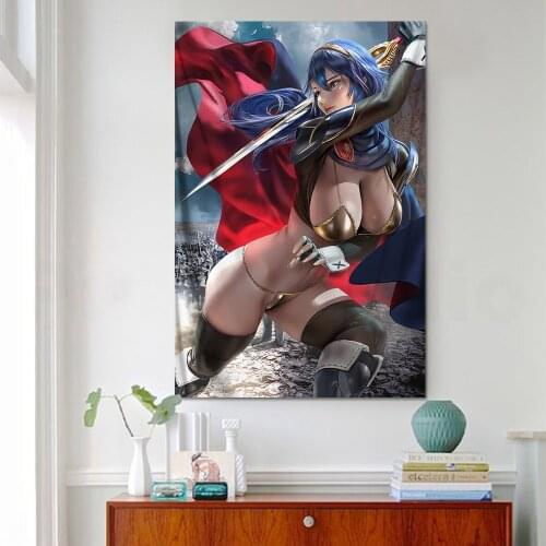 Fire emblem game canvas poster decorative painting living room bedroom bar adult sexy girl wall art painting wall painting