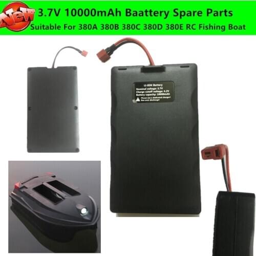 Suitable For 380A 380B 380C 380D 380E RC Fishing Boat Bait Boat Spare Parts 3.7V 10000mAh Battery Remote Control Fishing Boat