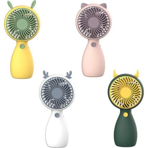 New Handheld Small Fan Cute 4 Colors Portable Lanyard Mini Desktop Student Usb Charging Fan 2021 Summer Fashion Hot Sale Fan