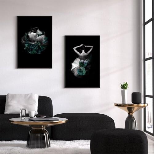 Nordic Poster Sexy Woman Body Nude Canvas Painting Photography Art Print Black White Wall Picture for Living Room Home Decor