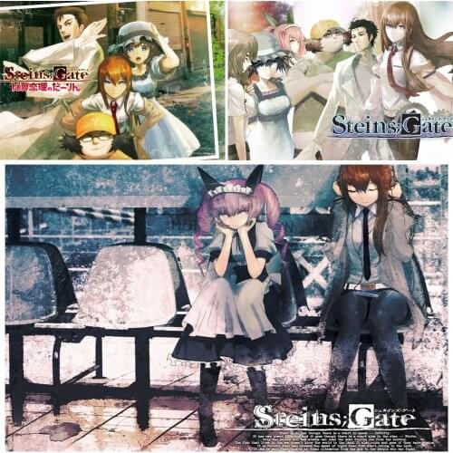 Steins Gate 0 Hot Anime Posters and Prints coated Painting Wall Art Japanese Anime Movie posters For Room Home Decor
