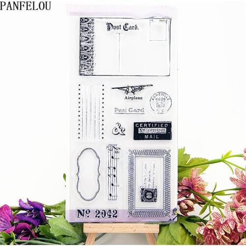 PANFELOU The Box line Transparent Silicone Rubber Clear Stamps cartoon for Scrapbooking/DIY Easter wedding album