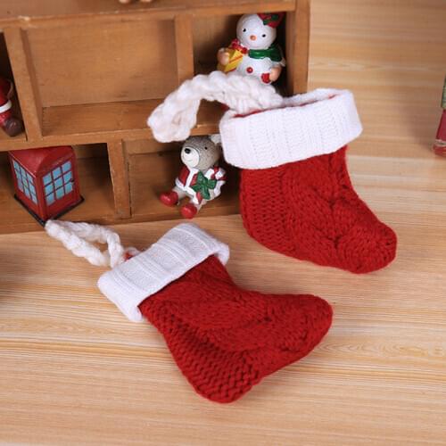 Christmas Sock Shape Knife And Fork Bag Supplies New Year Knife And Fork Set For Home Party Table Dinner Decoration Tableware