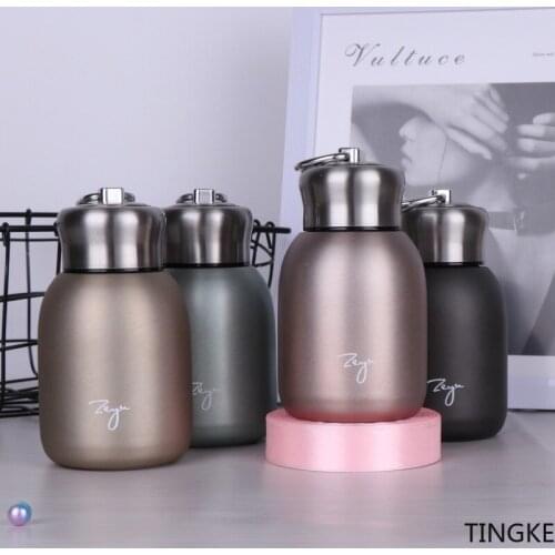 Stainless steel pot-bellied vacuum flask, portable outdoor sports student water cup, small mention environmental protection cup