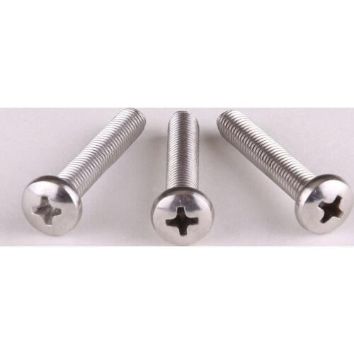 50PCS 304 Stainless Steel Phillips Head Machine Screw Phillips Pan Head Screws Machine Screws M3 * 8 GB818