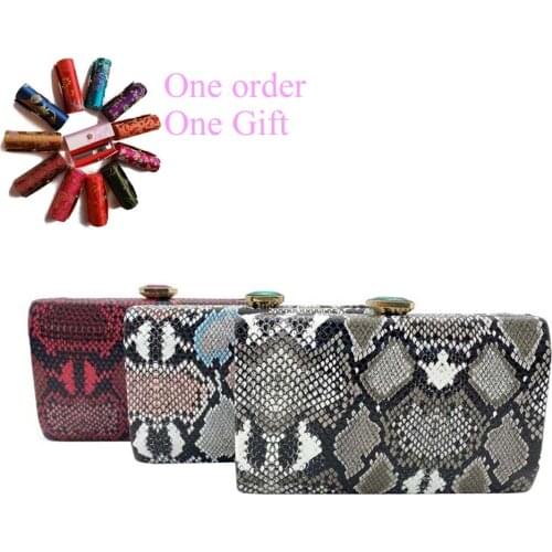 Womens Diamond Evening Clutch Bag Red Snake Skin Wedding Purse Fashion Chain Shoulder Bags Mothers Summer Handbag