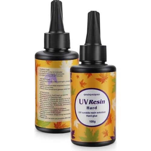 15g 25g 60g 100g 200g UV Resin Hard Type Crystal Clear Glue Ultraviolet Curing